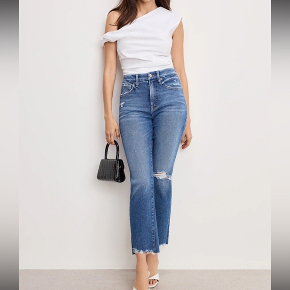 Good American Denim - Good American Good Legs Straight Mid-Rise Jeans 27 1/2” inseam